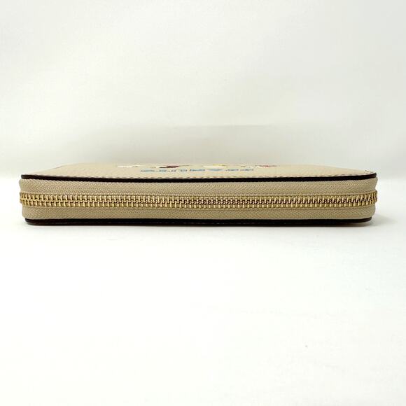 Coach X Peanuts Long Zip Around Wallet With Snoopy And Friends Motif Ivory CF219 - Picture 7 of 7